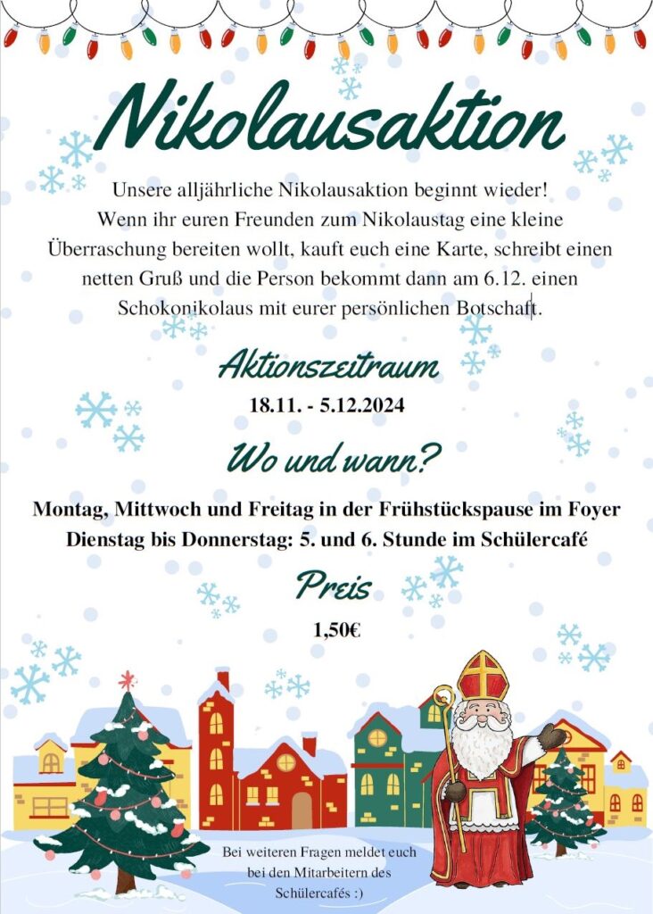 378 Nikoläuse bei erfolgreicher Nikolaus-Aktion der Schülerfirma