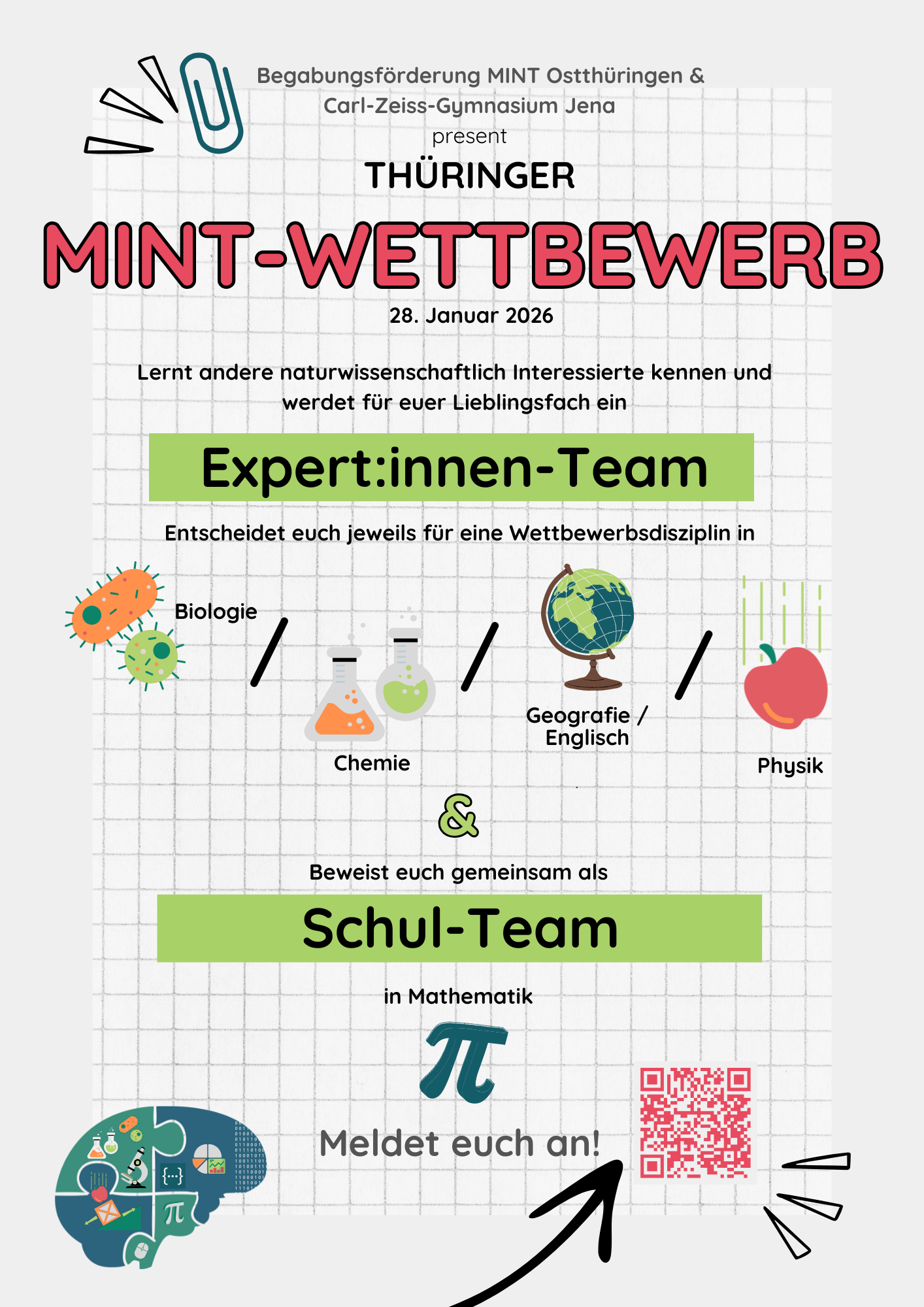 🔬📝 Thüringer MINT-Wettbewerb 2026 – Jetzt anmelden! 🧬📩